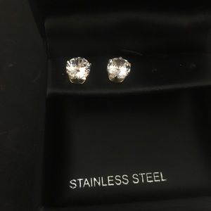 Big Cz Stainless Steel earrings